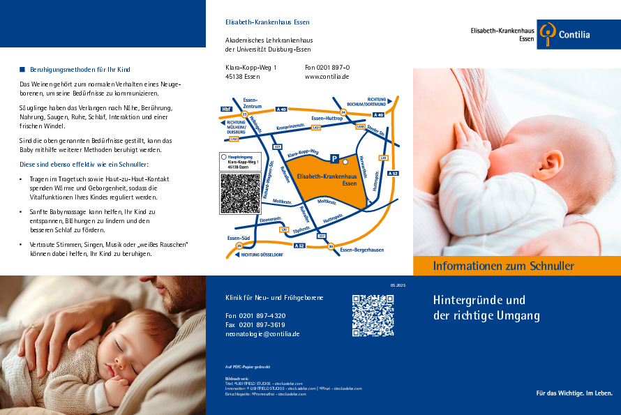 Broschüre Informationen zum Schnuller