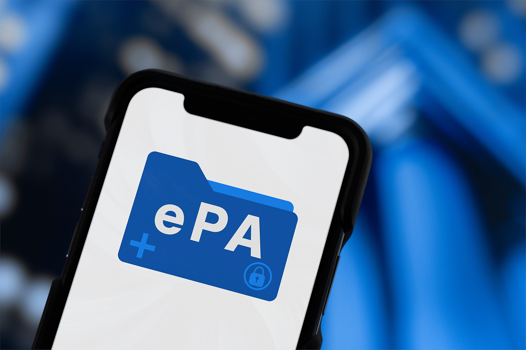 ePA Logo auf einem Handy